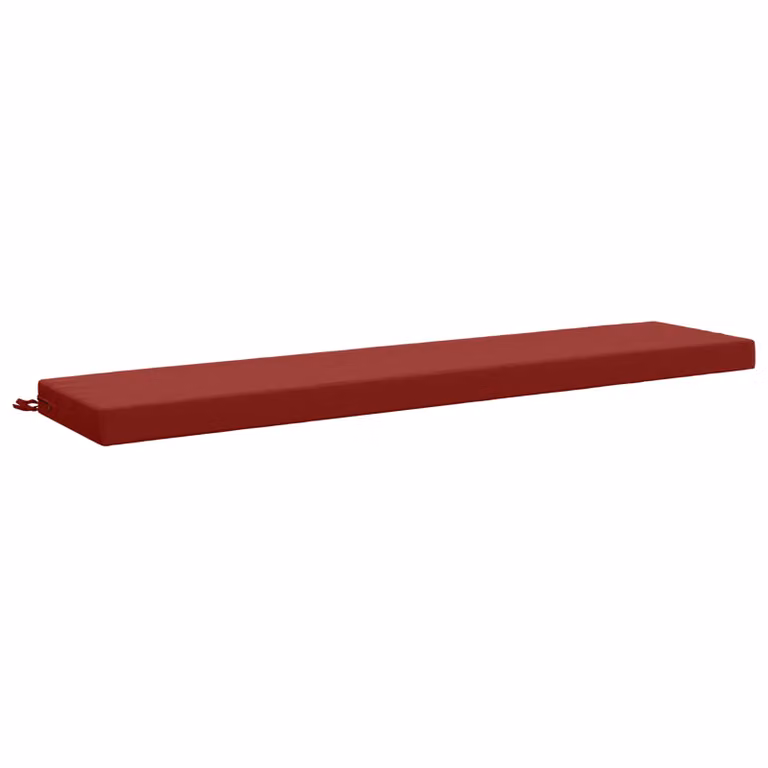 Cojín de banco vidaXL SOEST de poliéster rojo vino con funda extraíble y resistencia UV, An/P/Al: 180 x 40 x 8 cm