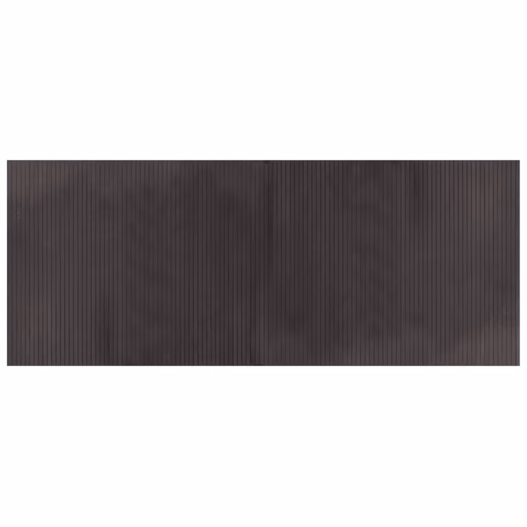 Alfombra rectangular de bambú vidaXL en marrón oscuro, antideslizante, 80 x 200 cm