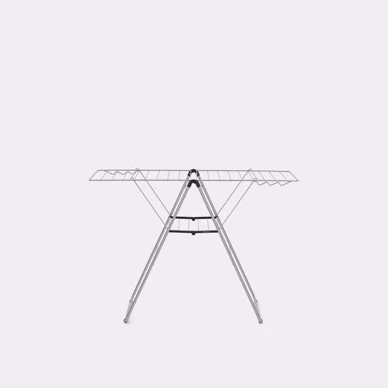 Tendedero plegable Brabantia HangOn de metal en color gris y plata con 20 metros de capacidad, An/P/Al: 98 x 59 x 5 cm