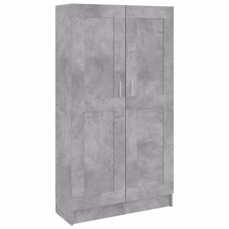 Armario de libros Maison Chic en madera gris hormigón, An/P/Al: 82,5 x 30,5 x 150 cm