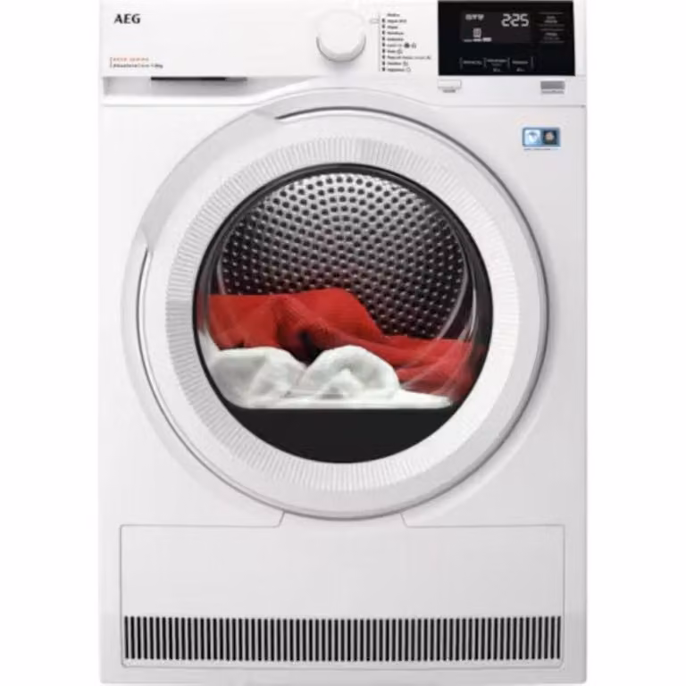 Secadora de bomba de calor AEG TR818A2OB de 8 kg, color blanco, de carga frontal y libre instalación