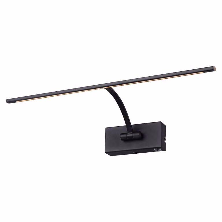 Aplique de pared LED Matisse de Freelight, diseño moderno en metal negro, regulable para salón o comedor