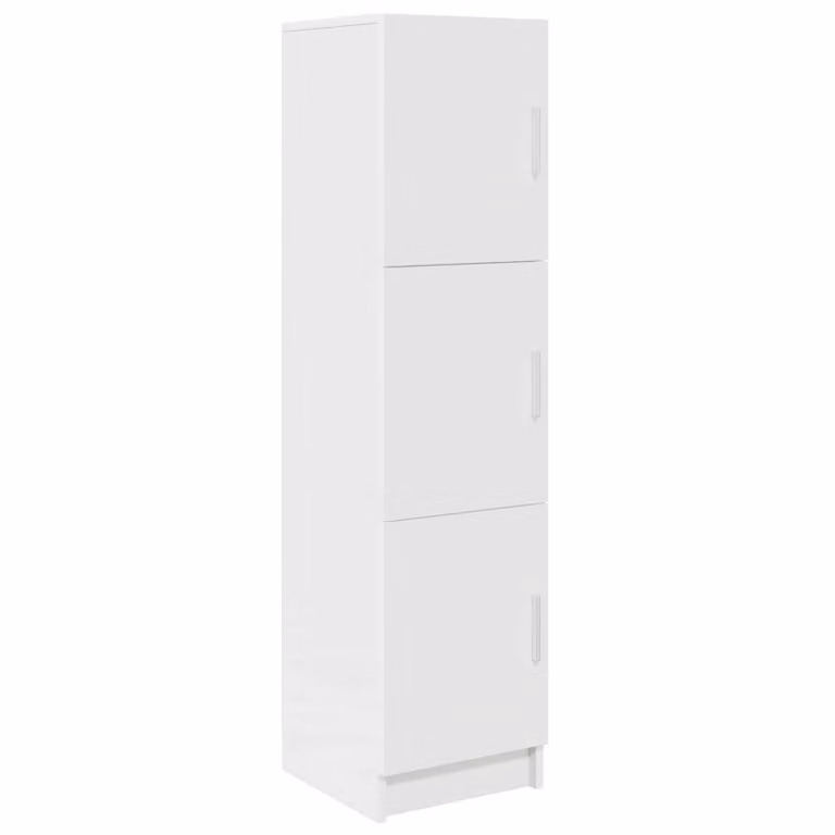 Aparador alto moderno vidaXL en color blanco y madera MDF An/P/Al: 122.5 x 31.5 x 32 cm