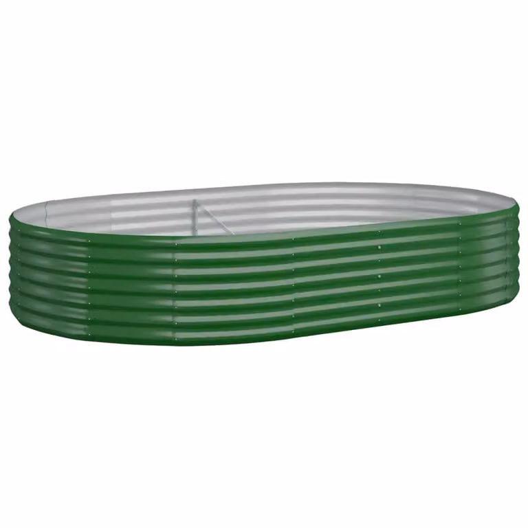 Jardinera arriate Syfax de acero galvanizado color verde An/P/Al: 214 x 140 x 36 cm