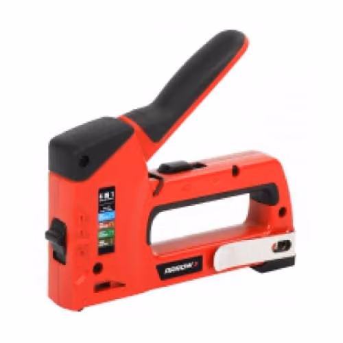 Grapadora de aluminio y plástico Arrow modelo T401 color rojo tipo alicate