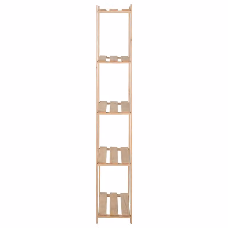 Estantería de 5 niveles vidaXL de madera de pino maciza en color marrón, An/P/Al: 80 x 28,5 x 170 cm