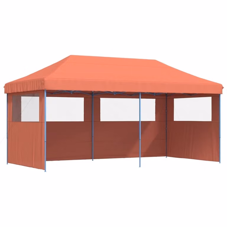 Tienda de fiesta plegable Pop-Up Syfax con 3 paredes laterales y ventana en colores naranja, amarillo o azul, An/P/Al: 315 x 292 x 292 cm