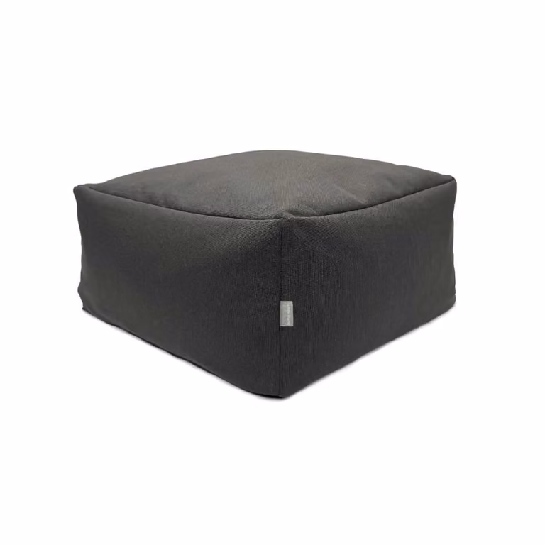 Puff de algodón Naf Naf negro con funda desenfundable An/P/Al: 50 x 50 x 25 cm
