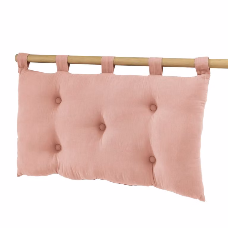Funda de cabecero Housse De Rêve de algodón liso en color rosa, 50 x 80 cm