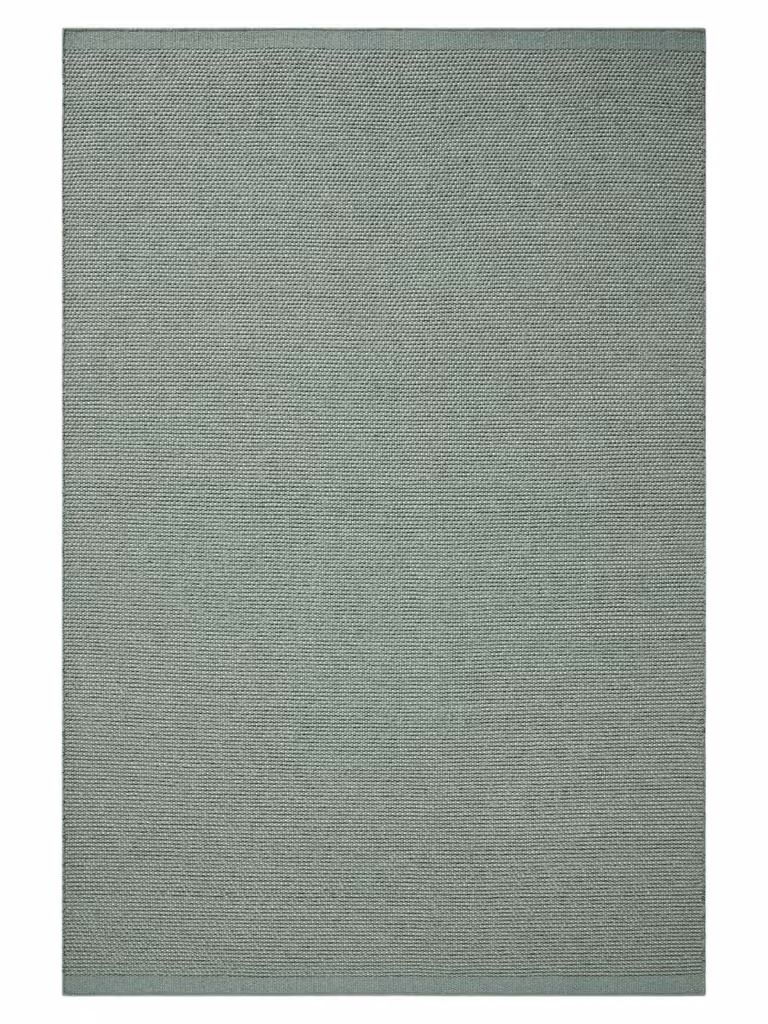 Alfombra rectangular de lana y algodón Benuta en color verde, An/P: 250 x 350 cm