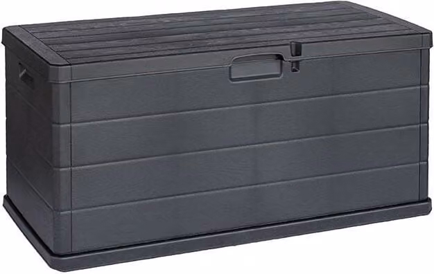 Caja de almacenamiento para jardín y terraza IPAE-PROGARDEN, color antracita, An/P/Al: 118 x 59 x 57 cm