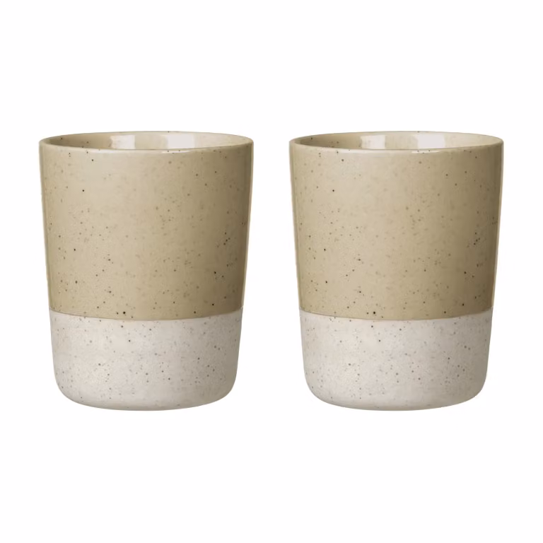 Set de 2 tazas térmicas Blomus Sablo de cerámica color beige, 260 ml