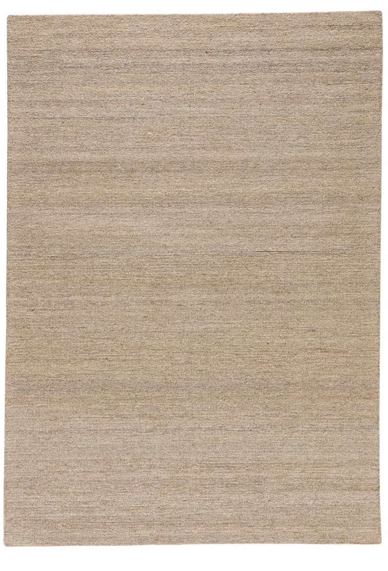 Alfombra de salón Natur Pur tejida a mano en lana, diseño minimalista, color gris y beige, An x P: 250 x 350 cm