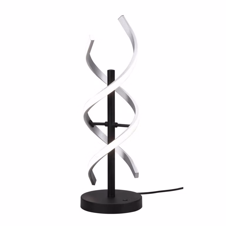 Lámpara de sobremesa Trio Sequence plateada con LED regulable, Altura: 48,5 cm, Diámetro: 16,0 cm