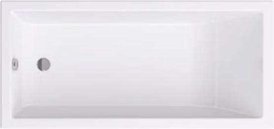 Bañera acrílica rectangular Sanitana Cubic en color blanco, An/P/Al: 160 x 75 x 1 cm