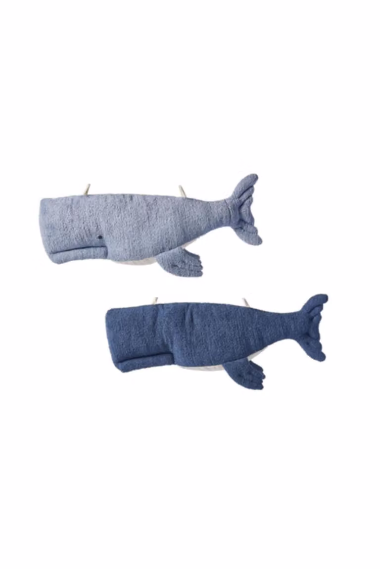 Pack de peluches de beluga azul Doco Wall-Play para niños