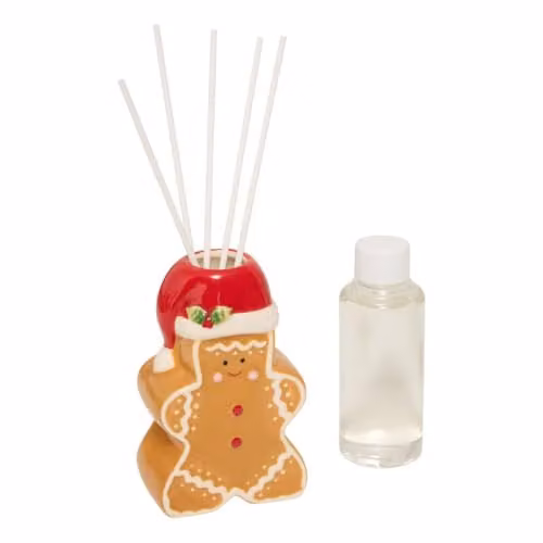 Figura decorativa de Navidad orgánica de cerámica marrón JJA