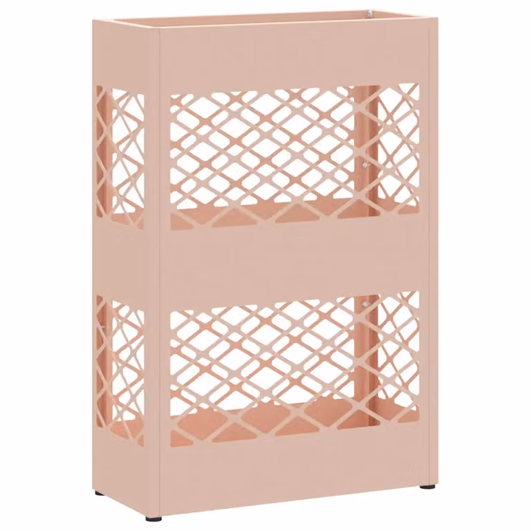 Soporte para paraguas de lluvia vidaXL en color rosa de acero, An/P/Al: 28 x 12 x 41 cm
