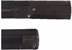Carril de 4 vías trifásico F-BRIGHT de 100 cm con conector y tapa final en aluminio