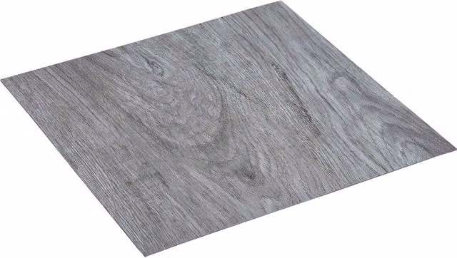 Tableros de suelo autoadhesivos vidaXL de PVC modernos, color gris, 5,11 m² (55 unidades)