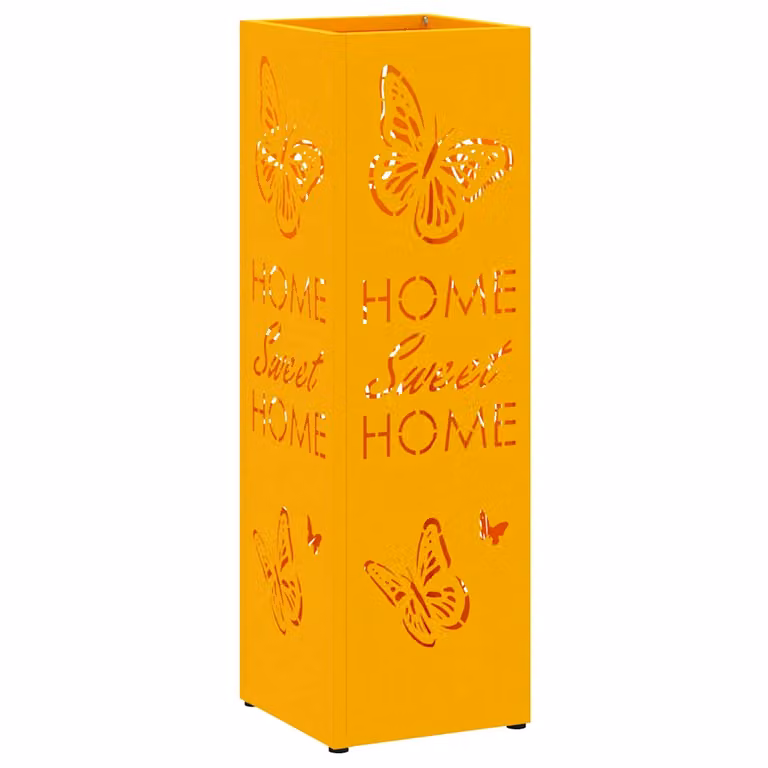 Soporte para paraguas de metal vidaXL color amarillo An/P/Al: 15,5 x 15,5 x 49 cm