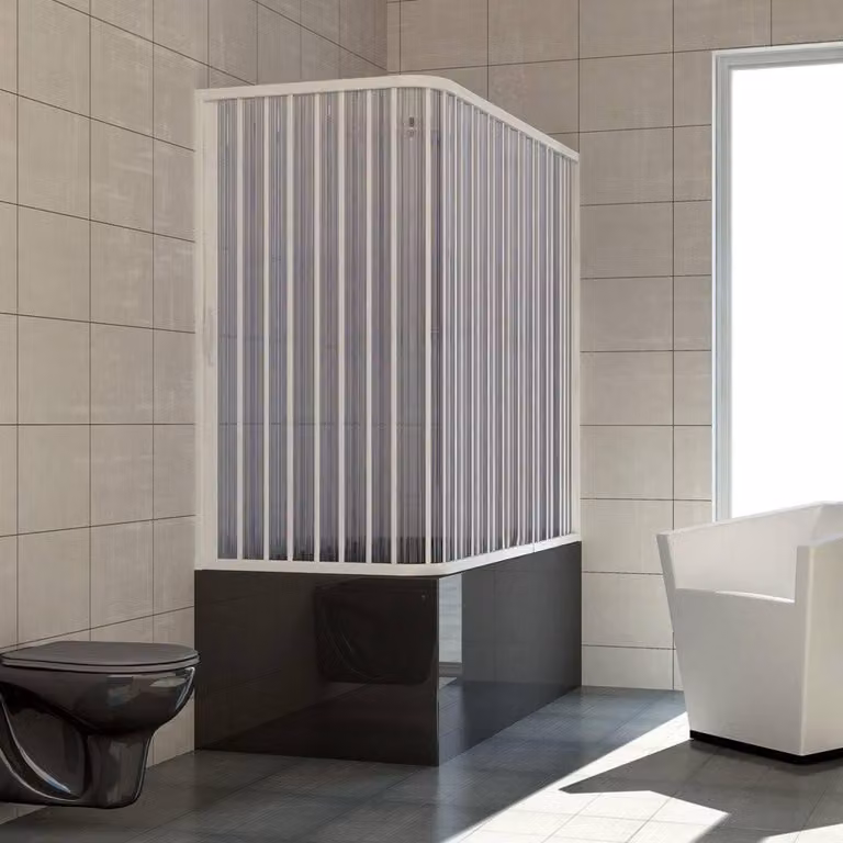 Mampara de bañera deslizante Rollplast Pinto transparente con revestimiento easy clean, An: 70 cm, Al: 150 cm