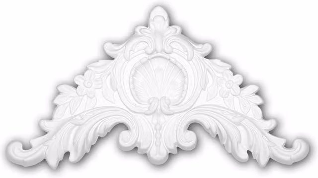 Elemento decorativo de estilo clásico Profhome Decor en color blanco para montaje en pared