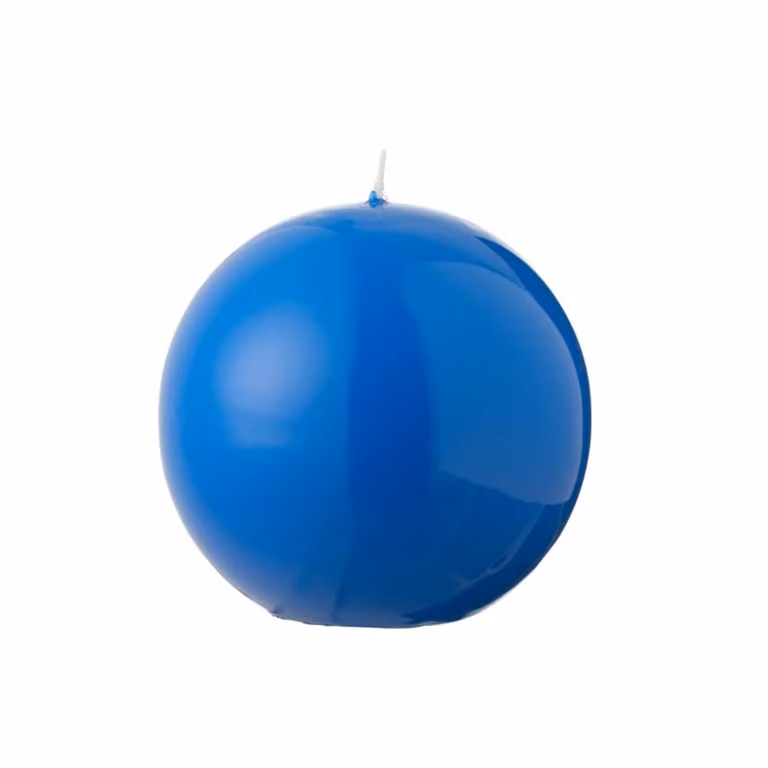 Vela esférica J-line azul de 50 horas de duración, Diámetro: 15 cm
