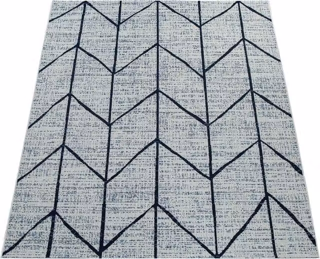 Alfombra Katrina para interior y exterior, diseño étnico escandinavo, color blanco, An/P: 120 x 170 cm
