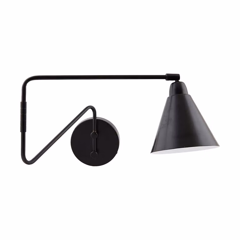 Lámpara de pared House Doctor Game en metal negro de 76 cm