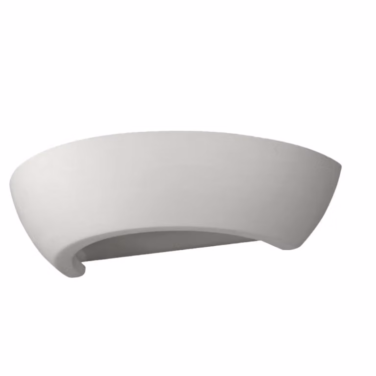 Lámpara de pared moderna Sollux Lighting en color blanco de cerámica y vidrio, Altura: 8 cm