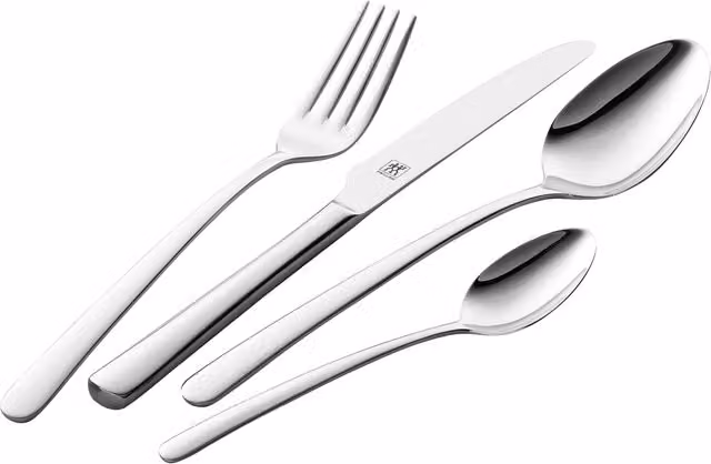 Juego de cubertería Nova de Zwilling en acero inoxidable pulido, 42 piezas, color plata