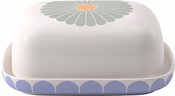 Mantequillera Villeroy & Boch Fleur de multicolor en porcelana An/P/Al: 14,8 x 12 x 6,4 cm