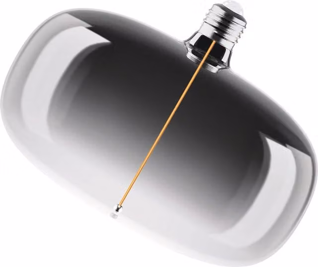 Bombilla LED Osram Vintage 1906 Big Elipse con filamento en forma de elipse, casquillo E27, regulable, 4 W, 60 lm, color gris ahumado