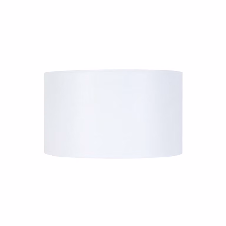 Pantalla de lámpara cilíndrica de tela blanca Tosel para casquillo E27