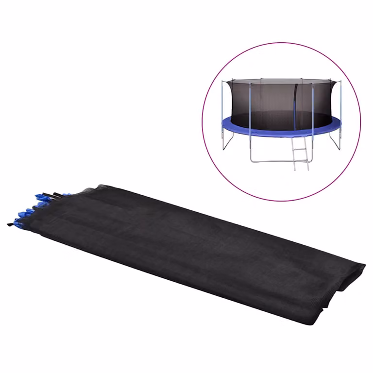 Red de seguridad negra para cama elástica redonda vidaXL de 4,57 m