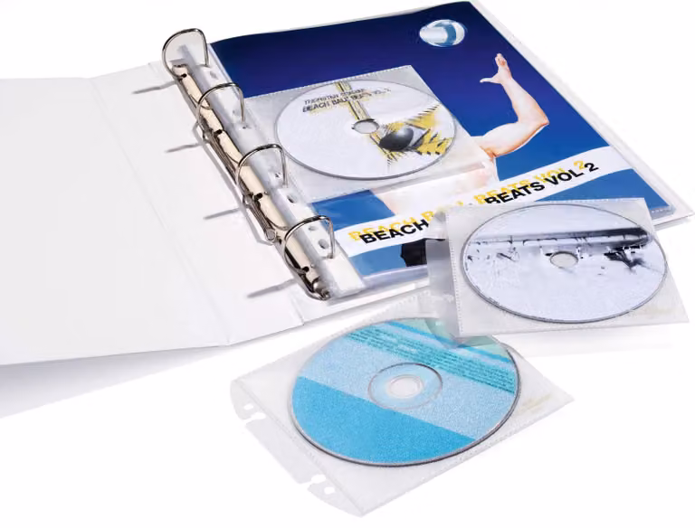 Pack de 10 fundas para CD/DVD Durable Cover Easy transparentes de plástico An/Al/P: 15,5 x 24 x 1,3 cm