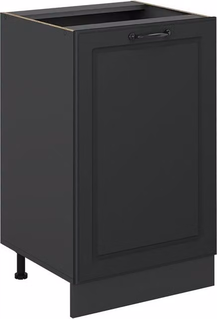 Mueble bajo de cocina Vicco R-Line estilo casa de campo en color antracita y negro, An: 50 cm, Al: 81,6 cm, P: 46 cm