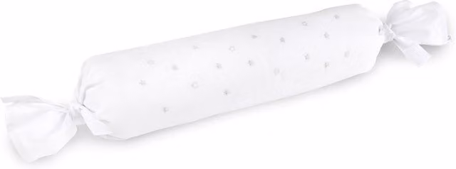 Cojín de rulo clásico Cotton Juice Baby Home con bordado de estrellas en gris y blanco