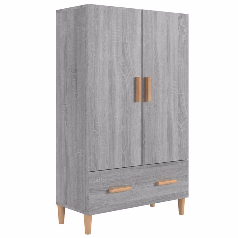 Aparador alto moderno de madera de vidaXL en color gris Sonoma, An/P/Al: 70 x 31 x 115 cm