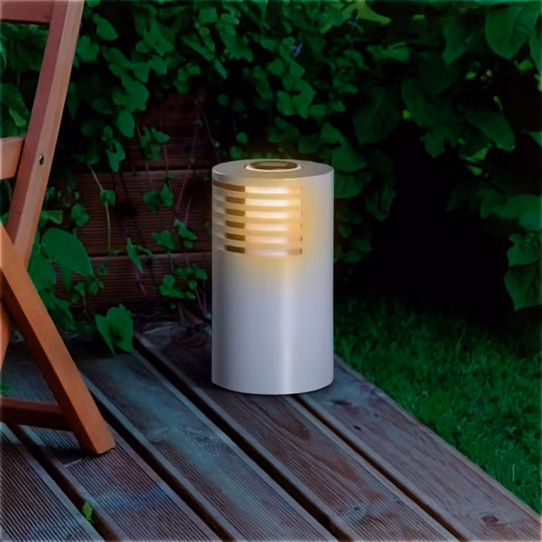 Lámpara solar LED Spetebo para jardín y caminos, color gris, luz blanca cálida, fabricada en metal y plástico, An/P/Al: 20 x 20 x 35 cm