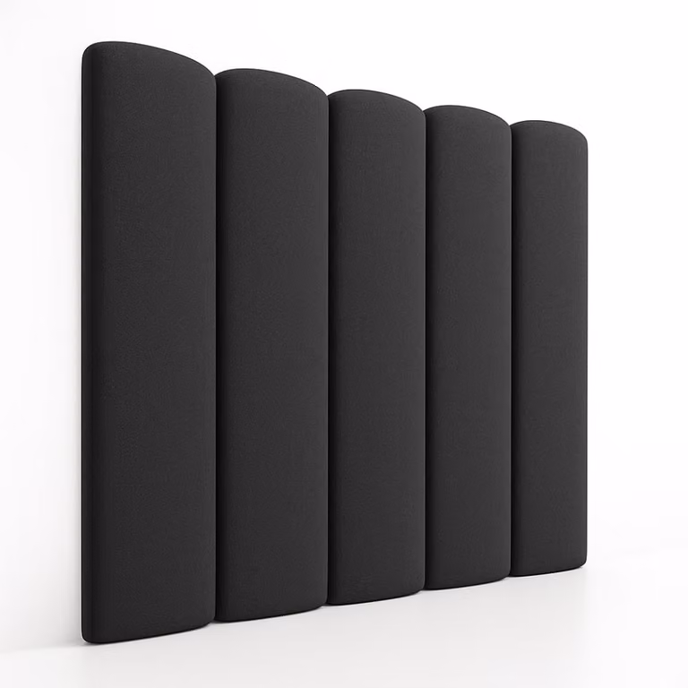 Cabecero acolchado Morfeo en gris antracita para cama de 90 cm, An/P/Al: 120 x 14 x 100 cm