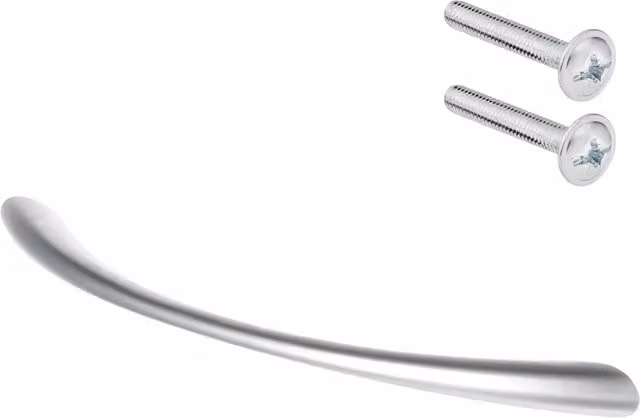 Tirador para muebles RiexTouch tipo barra en zamac color plata cromo mate de 128 mm