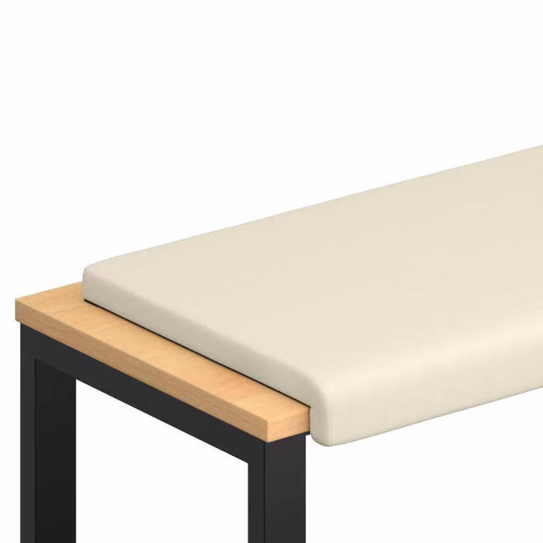 Cojín de banco vidaXL en terciopelo texturizado color beige con relleno de espuma y base antideslizante, Profundidad: 35 cm