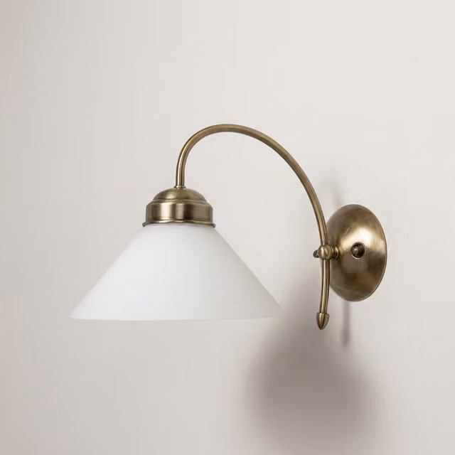 Aplique de pared Rabalux en bronce y cristal con casquillo E27 para baño, cocina o terraza