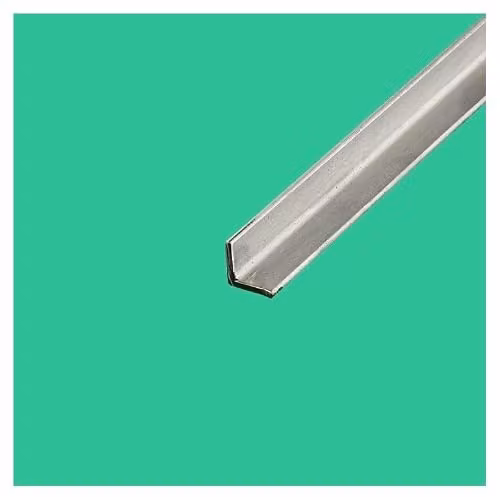 Perfil angular de acero inoxidable Commentfer color plata, An/P/Al: 50 x 50 x 5 mm, longitud: 3 metros