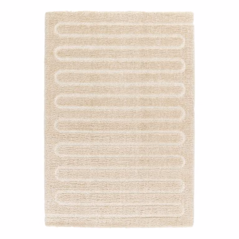 Alfombra AFK Living beige de estilo minimalista, ultra suave y fabricada con materiales reciclados, An/P: 200 x 290 cm