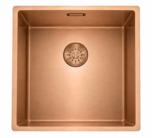 Fregadero Pure.Sink para bajo encimera o sobre encimera en color bronce PVD An/P/Al: 40 x 40 x 7,1 cm