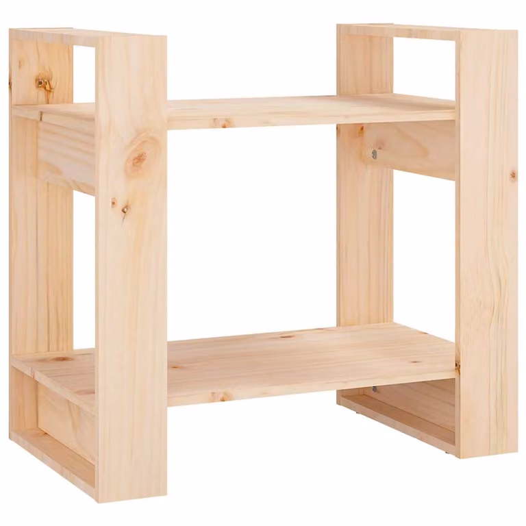 Estantería divisor de espacios vidaXL de madera maciza de pino en color marrón, An/P/Al: 60 x 35 x 57 cm