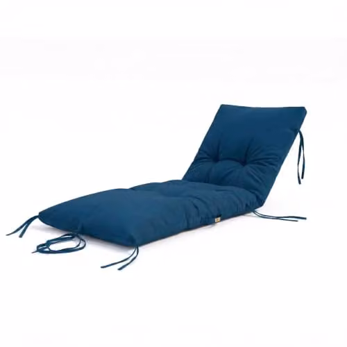 Colchoneta para tumbona Deco Arts en azul petróleo, impermeable y resistente a los rayos UV, An/P/Al: 185 x 55 x 12 cm